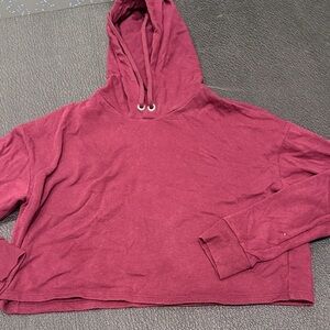 H&M Women's Maroon Hooded Lightweight Pullover